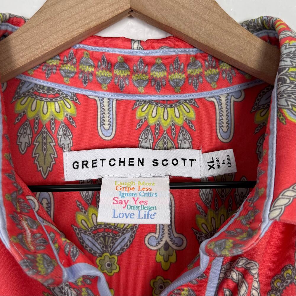 Gretchen Scott Twist & Shout Paisley 3/4 Sleeve Dress Size XL - Picture 5 of 6